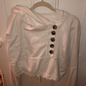 Free people crop hoodie